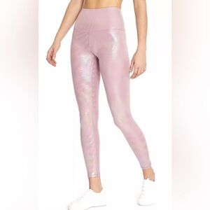 Marika Dylan Leggings Shimmery Mauve Shadows Pink Womens XL Festival NWT